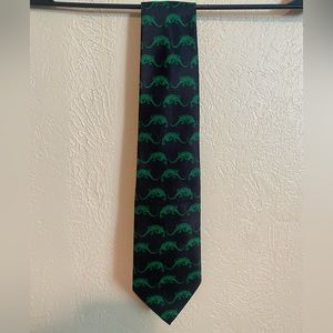 Black and Green - Lizard w/ Sunglasses Tie